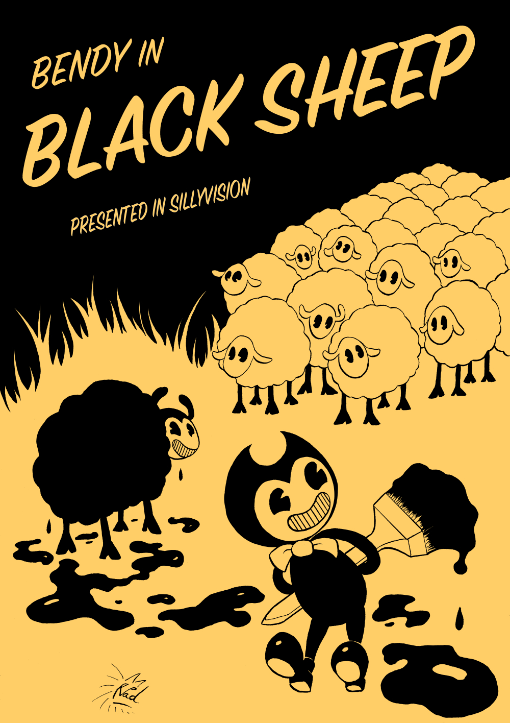 black sheep,white dog black sheep