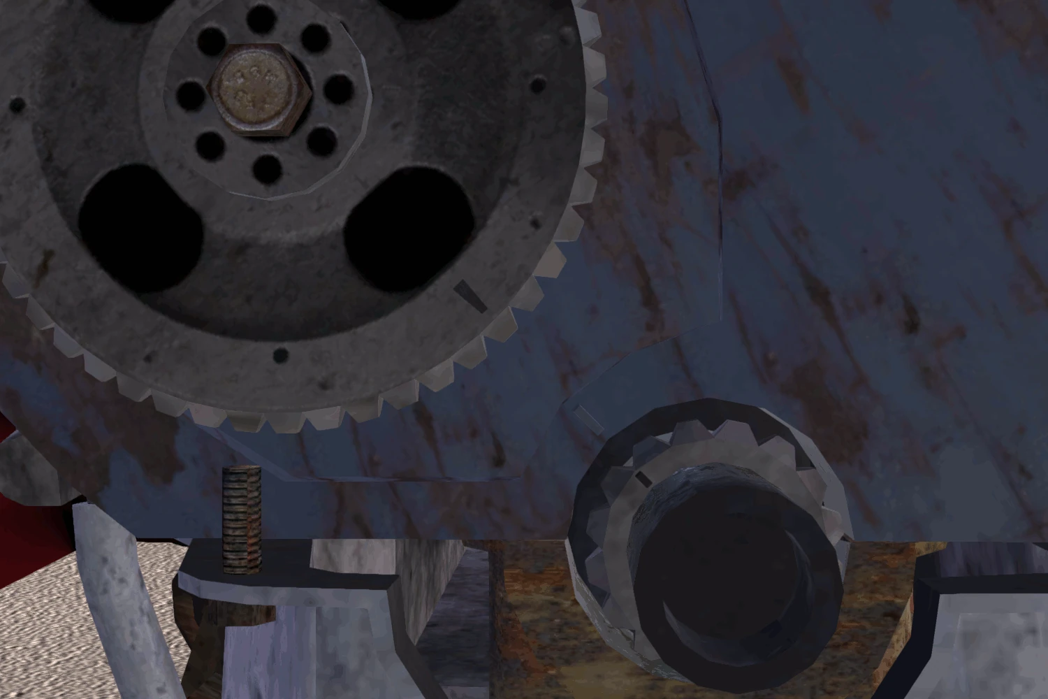 it is attached to the engine block with 2x5mm bolts.
