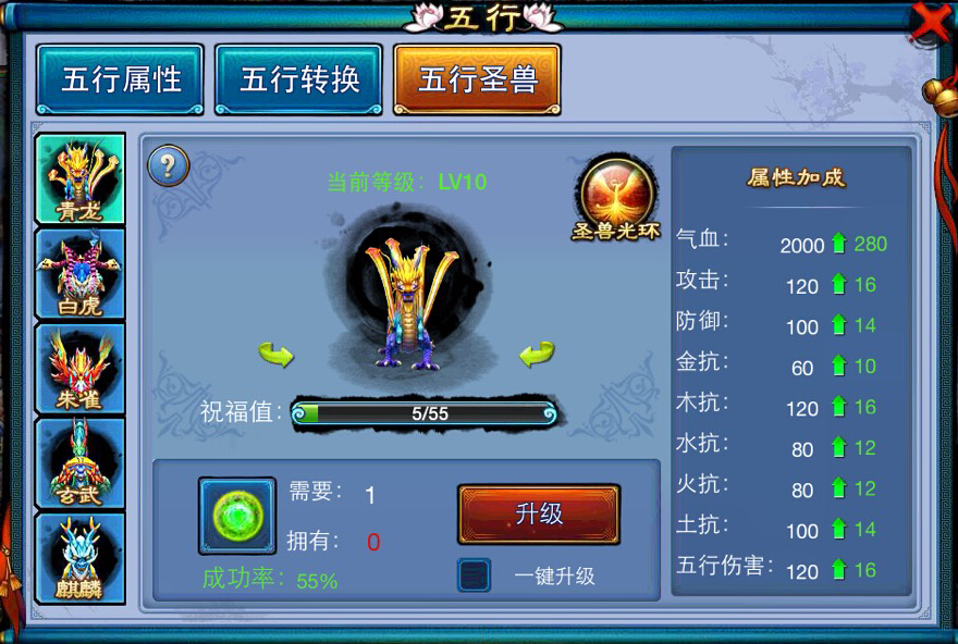 五行圣兽