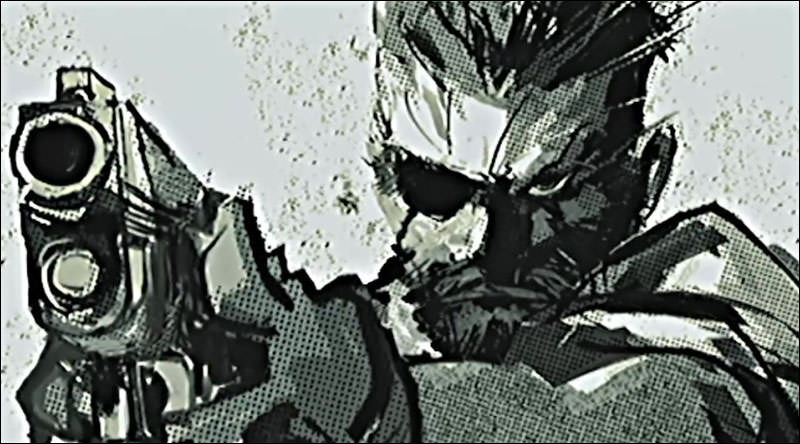 Cutscene art from Metal Gear Solid: Portable Ops.