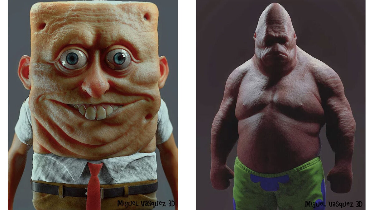 17 Realistic Cartoon Character Versions By Miguel Vasquez You Wouldn't Want  To Meet In Real Life