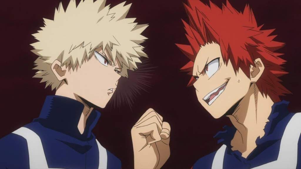 Bakugo and Kirishima from My Hero Academia team up