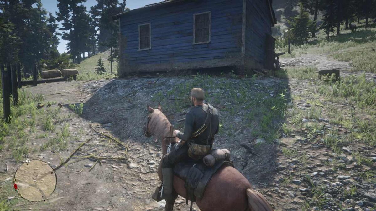 Blue shack at Lenora View Red Dead Redemption 2