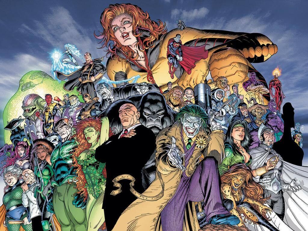 The Injustice League group art