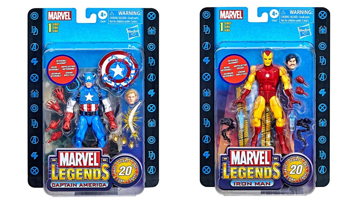 Marvel Legends Celebrates Years With Old School Captain America And Iron Man Fandom