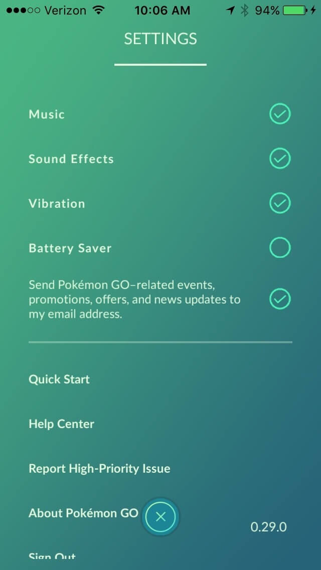 Pokemon Go Starter Guide Battery Saver