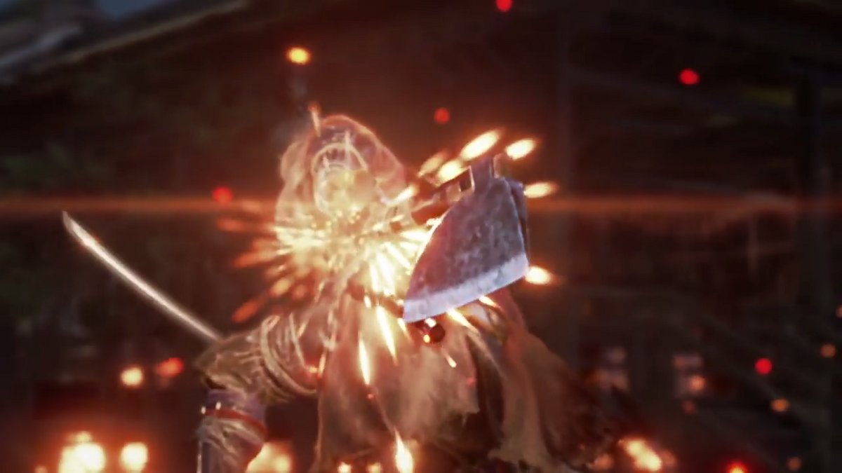 Axe function of the Shinobi Prothestic in Sekiro: Shadows Die Twice