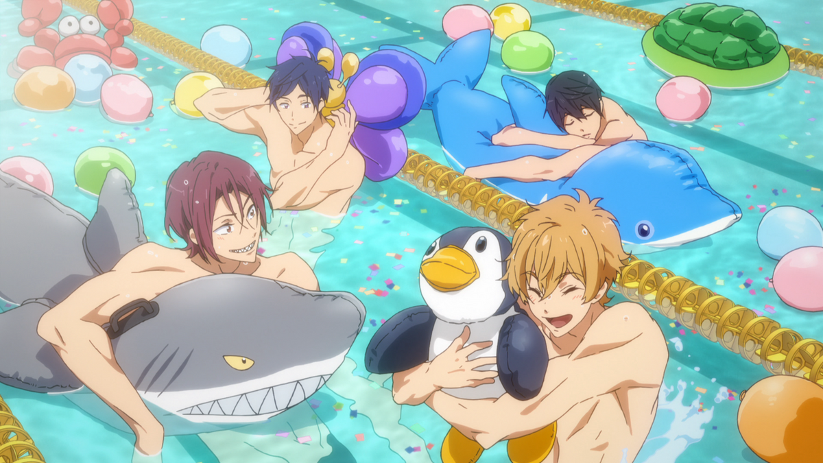 The cast of 'Free! Take Your Marks'