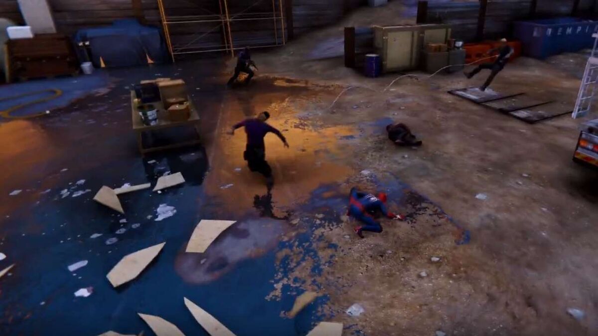 Spider-Man PS4 gadgets Trip Mine pulls two enemies together