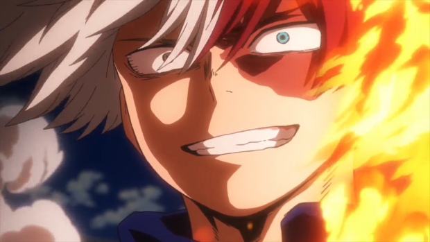 My Hero Academia - Todoroki using flames