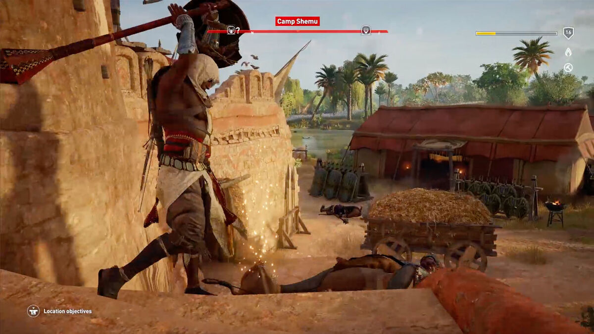 A cinematic execution in Origins combat