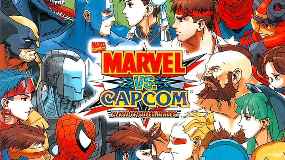 Title screen for Marvel vs Capcom Clash of Super Heroes