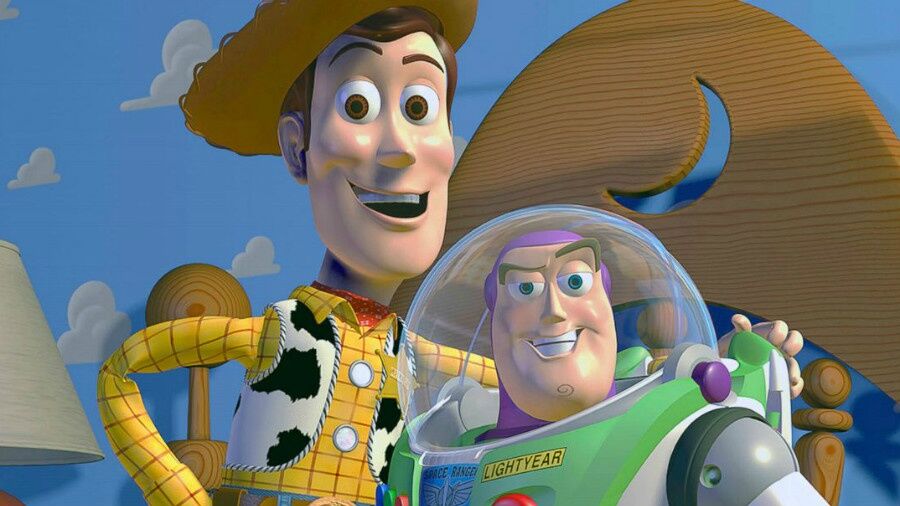 Woody and Buzz Lightyear in Toy Story