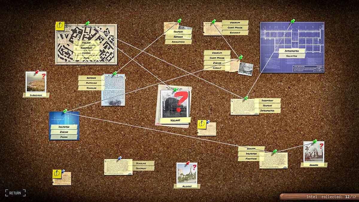 Phantom Doctrine intel puzzle game