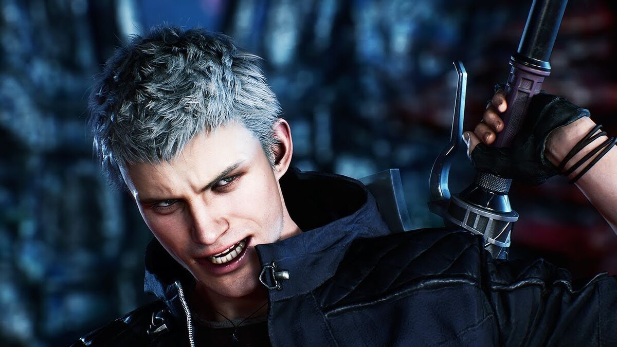 Nero smiling in Devil May Cry 5