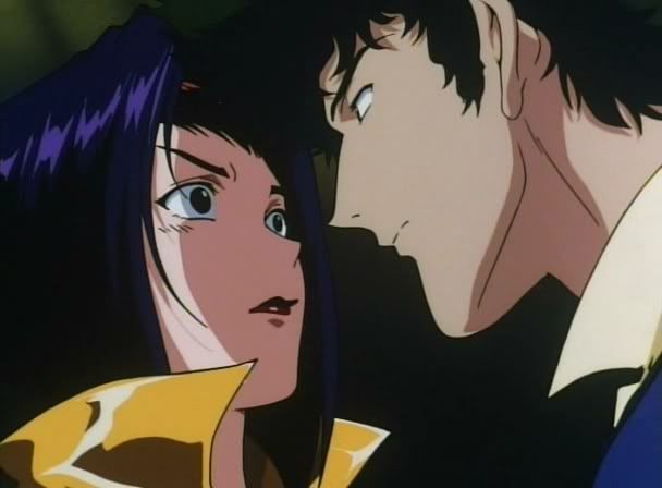 Faye and Spike in Cowboy Bebop