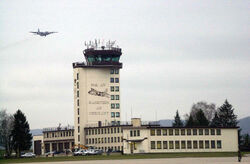 C-130 and Ramstein AB Control Tower