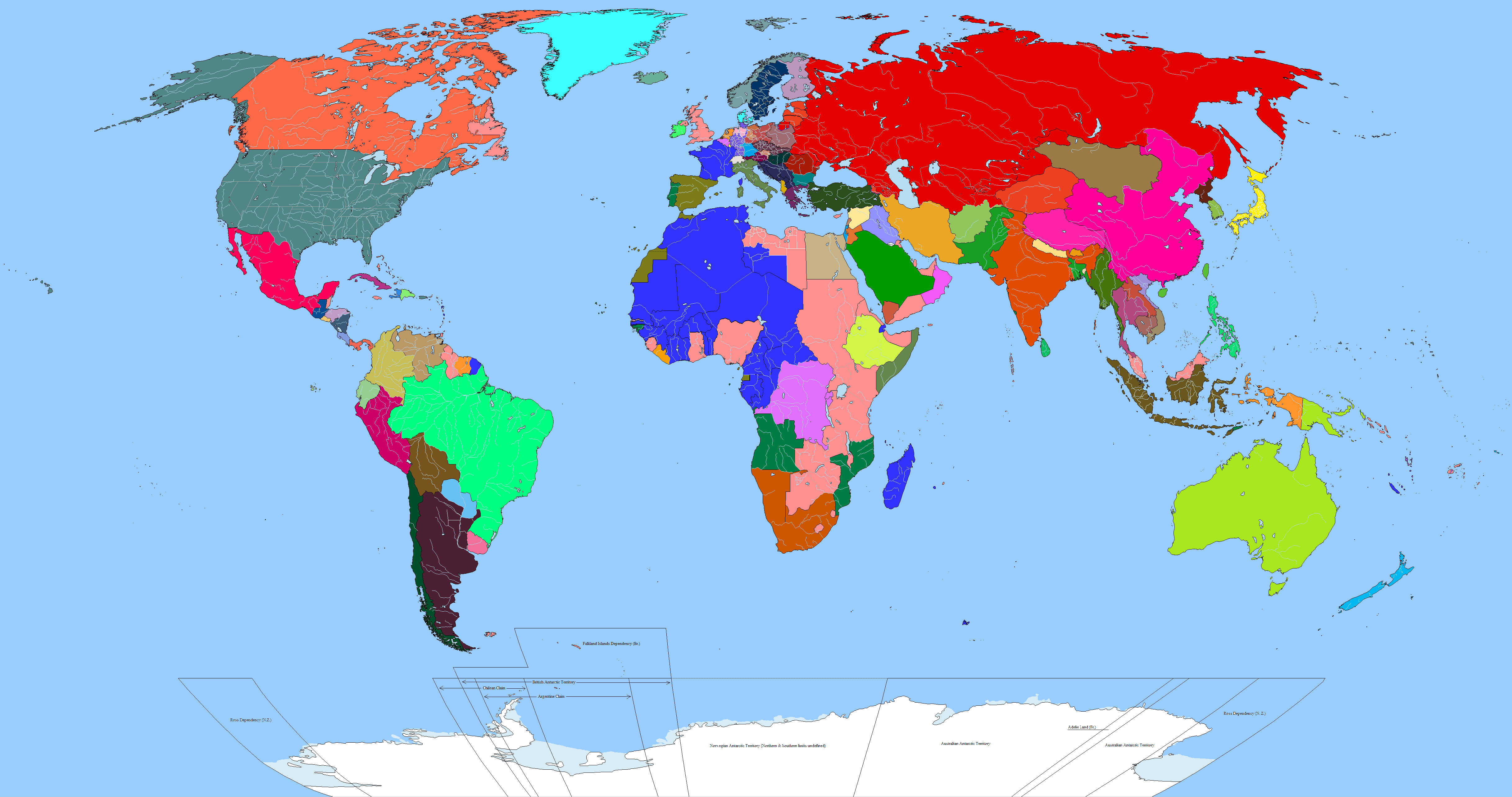 The Alternate 1955 Map Game 1945 1991 Cold War World Wiki Fandom