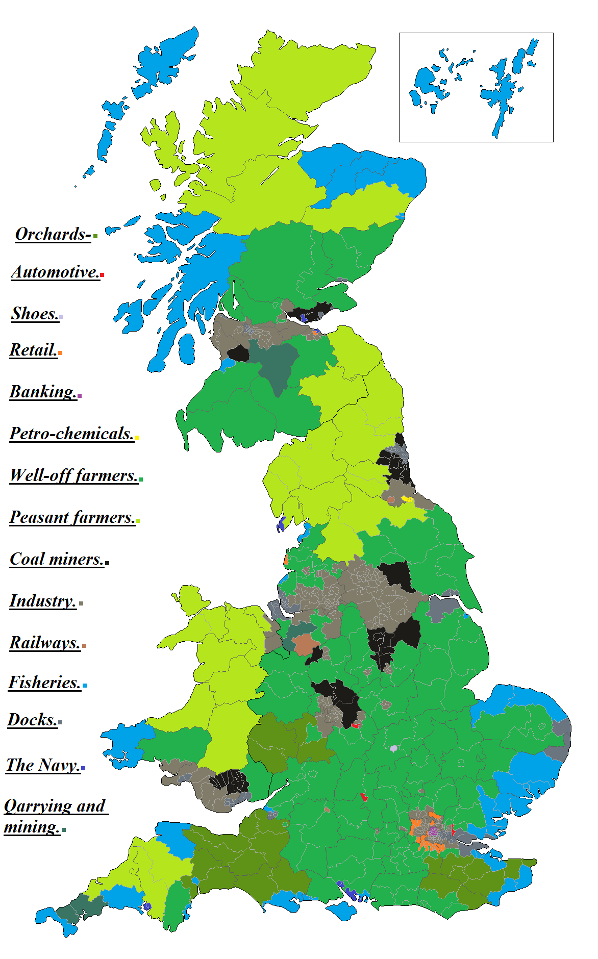 uk election 1950s industry type map 1png