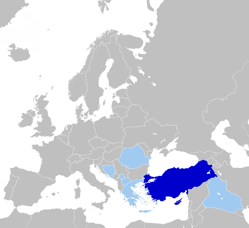 Map of Turkish Language