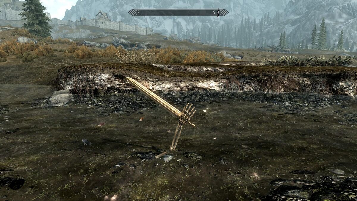 Skyrim Easter Egg Excalibur Sword