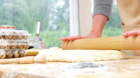 rolling pastry dough bake off