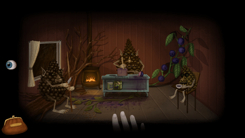 The pinecone family that Fran Bow encounters.