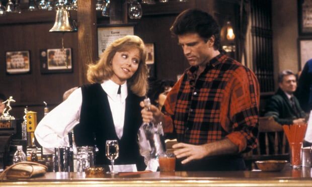 Diane Chambers (Shelly Long) and Sam Malone (Ted Danson) in Cheers&amp;quot;.