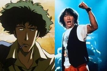 Keanu Reeves and Spike Spiegel (Cowboy Bebop)