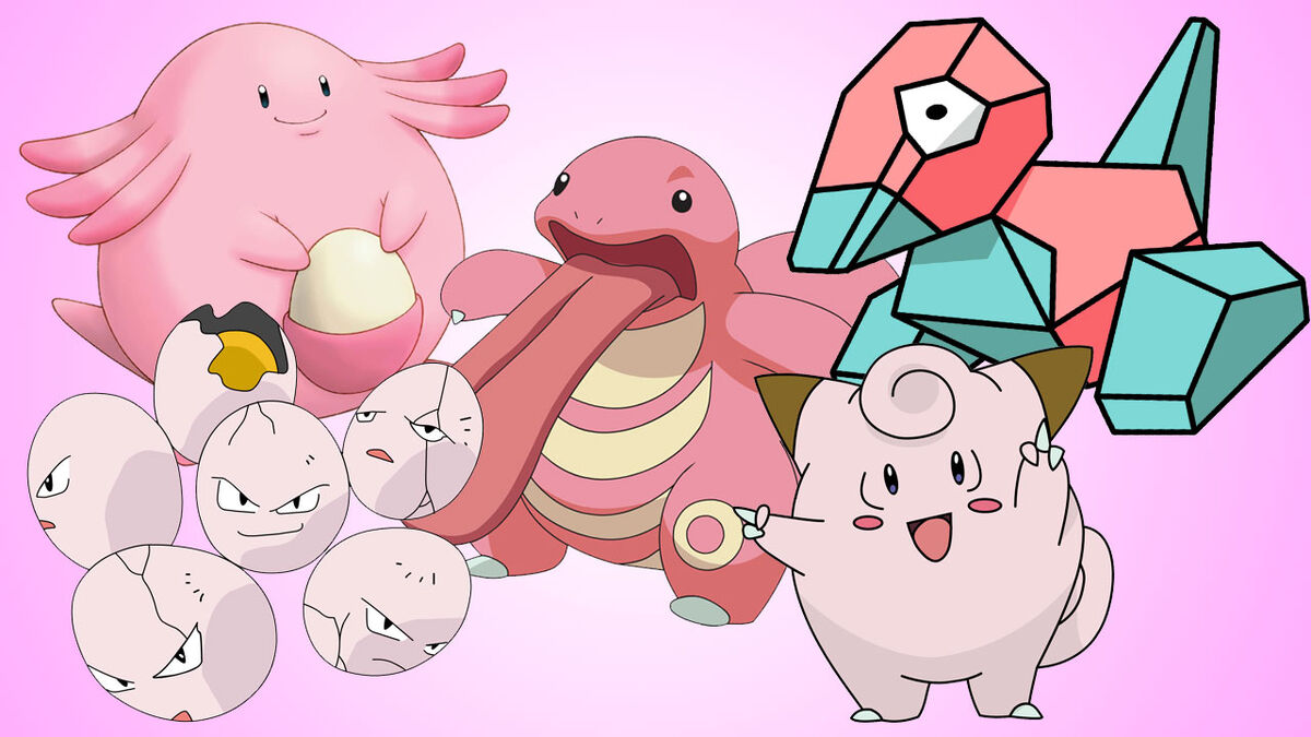 Pokemon: Clefairy, Lickitung, Porygon, Chansey
