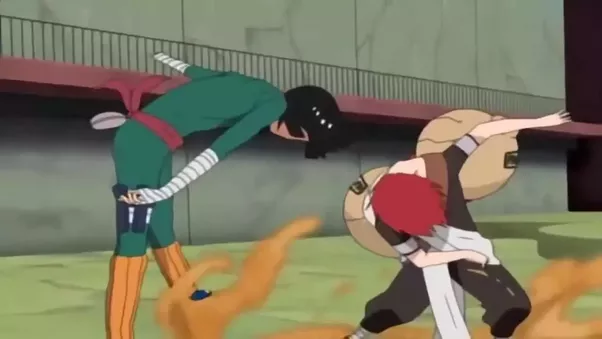best anime fights Rock Lee vs. Gaara from Naruto: Shippuden