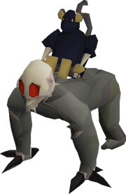 Riding stunted demonic gorilla