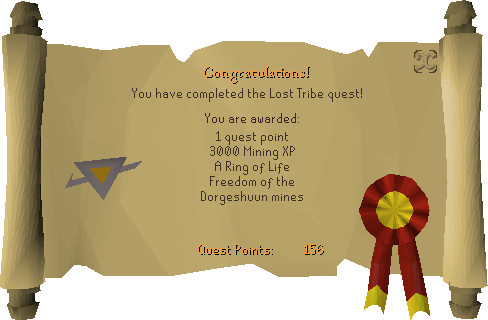 The Lost Tribe reward scroll