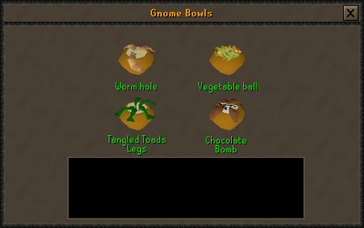 Gnome bowl preparing interface