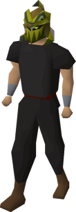 Serpentine helm equipped