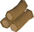 Oak logs detail