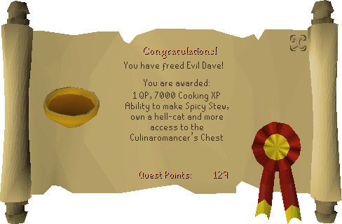Recipe for Disaster (Freeing Evil Dave) reward scroll