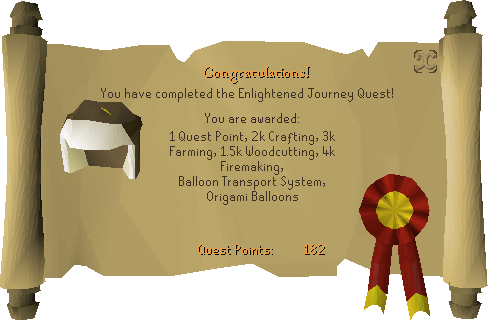 Enlightened Journey reward scroll