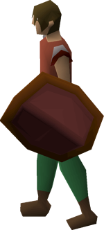 Redwood shield equipped