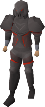 Obsidian armour equipped