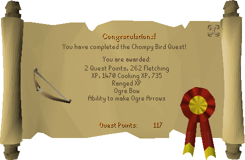 Big Chompy Bird Hunting reward scroll