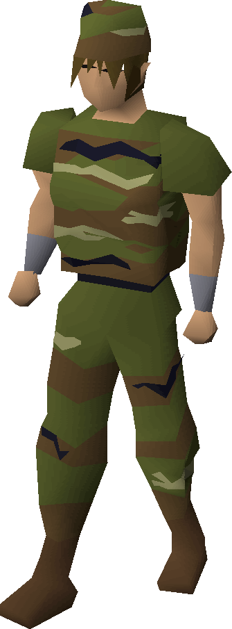 Camouflage clothing equipped
