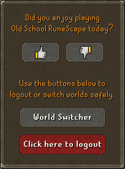 Logout button