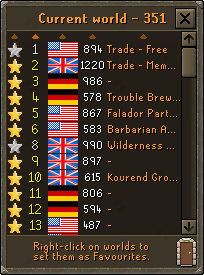 World Switcher interface
