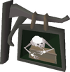 Skull in a Chest Inn sign