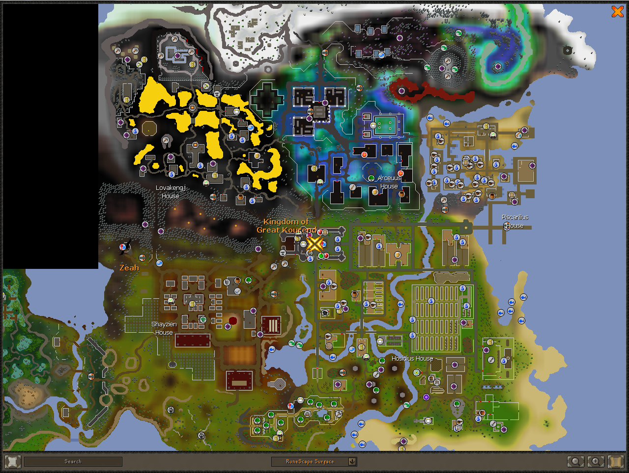 old school runescape map no icons