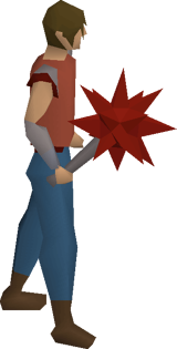 Dragon mace equipped