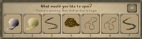Spinning wheel interface