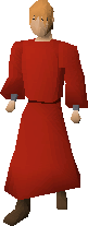 Zamorak monk robes equipped