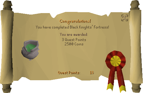 Black Knights' Fortress reward scroll